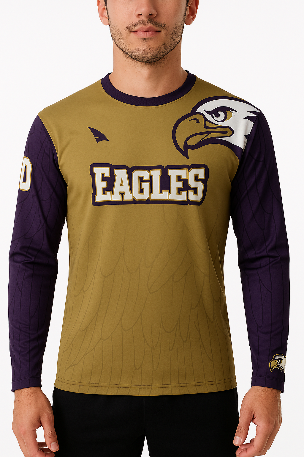 Men's crew neck t-shirt long sleeve