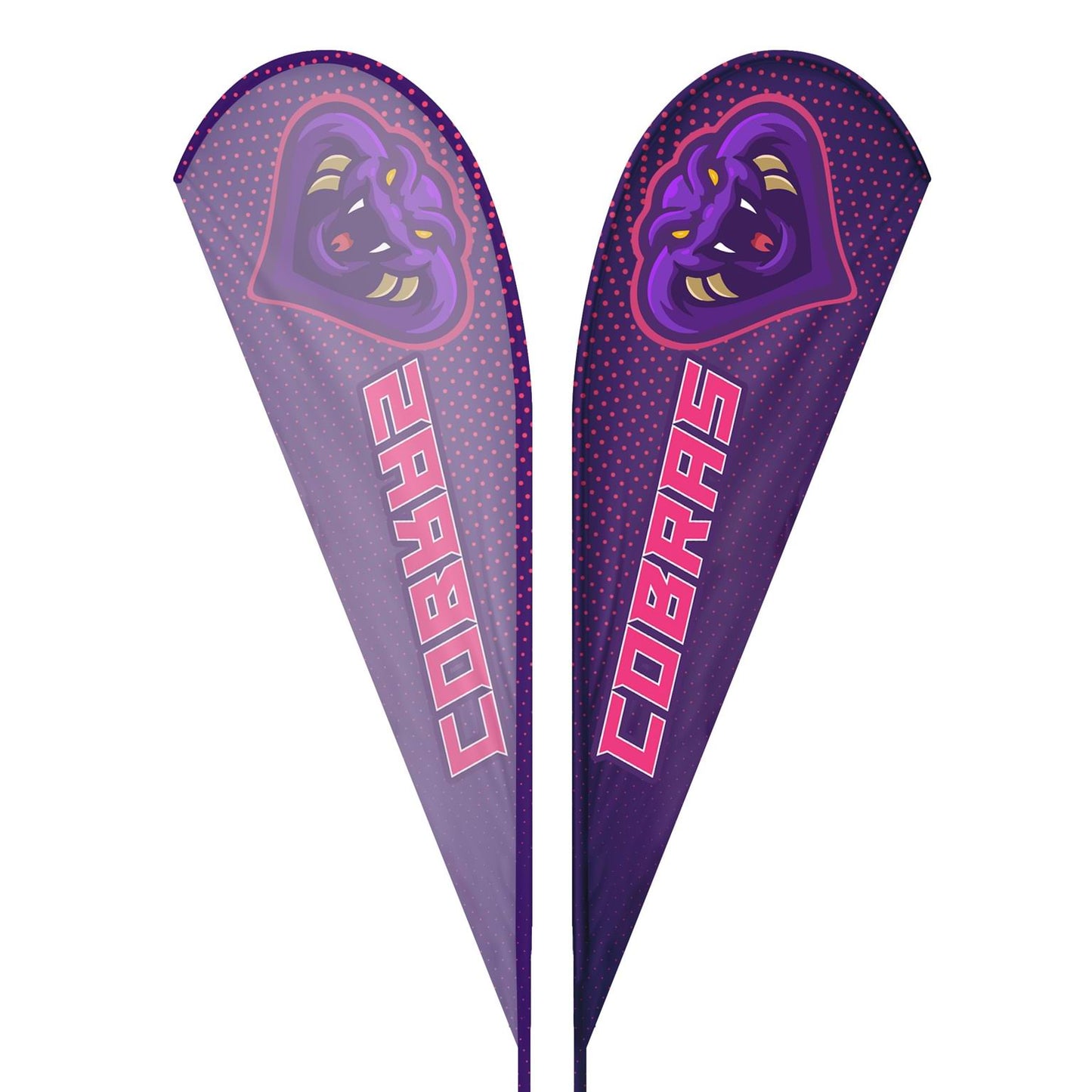 Teardrop flag single sided graphic only 12 ft