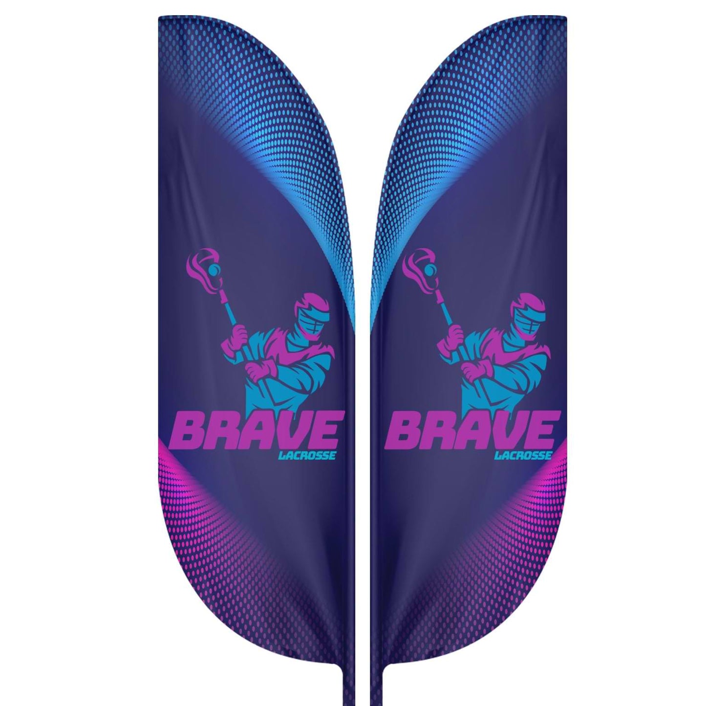 Blade flag double sided graphic with hardware 12 ft