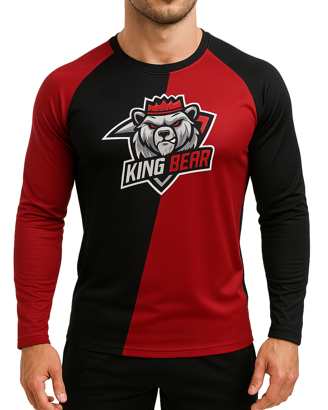 Men's crew neck t-shirt long sleeve